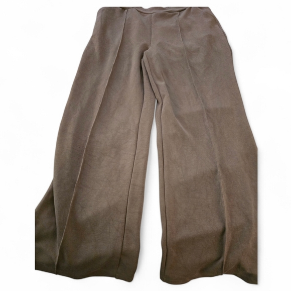 Stylish Brown Wide-Leg Scoop Pants - Large - Picture 2 of 7